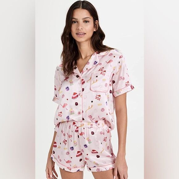 Morgan Lane Katelyn Fiona Shortcake Silk Pajama Set NWT - Picture 6 of 6